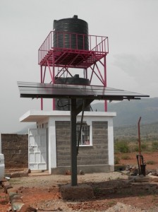 Solar powered bore-hole.