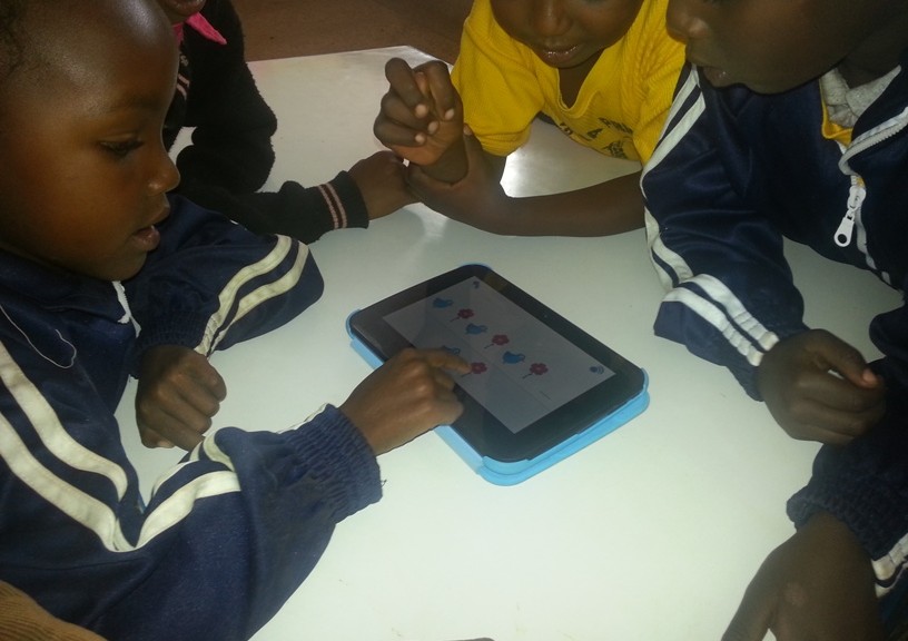 Learning maths on a tablet